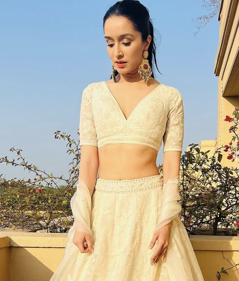 Shraddha Kapoor Shines In Her Latest Photoshoot Wearing White Lehenga